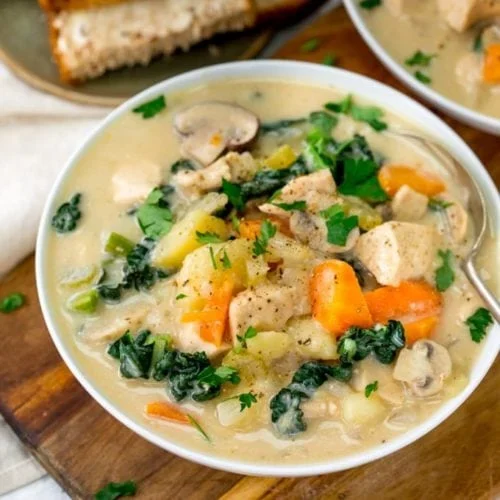 Lighter-Creamy-Chicken-and-Vegetable-Soup-Recipe-square-FS-500x500